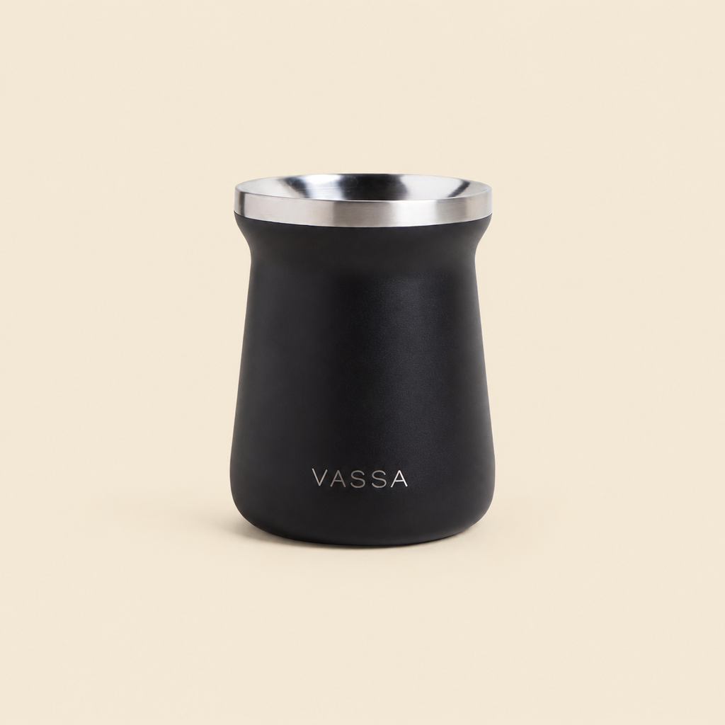 MATE VASSA ACERO INOX NEGRO 250 ML 