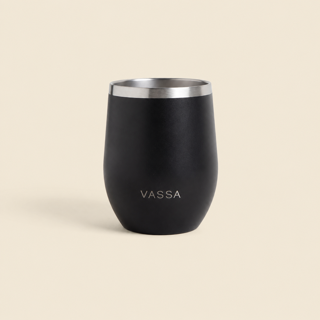 MATE VASSA ACERO INOX NEGRO 350ML 