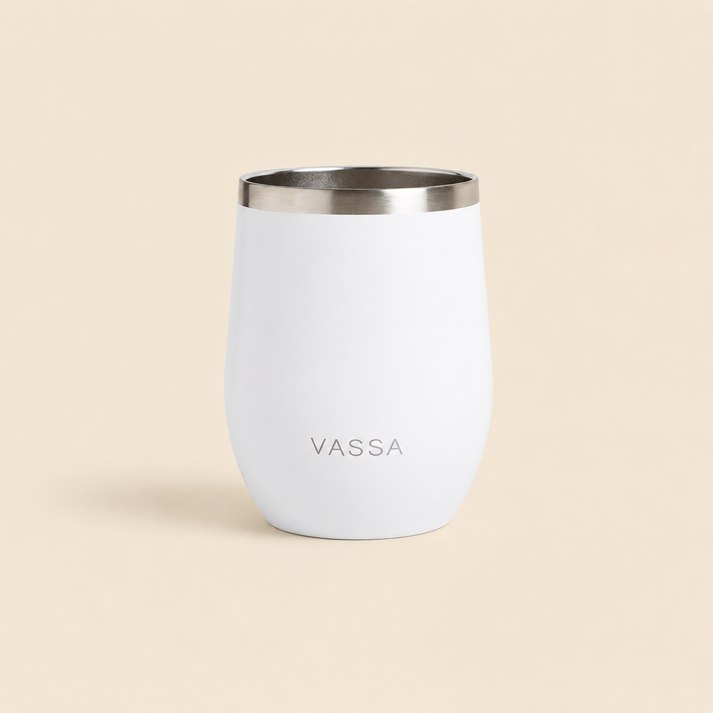 MATE VASSA ACERO INOX BLANCO 350ML 