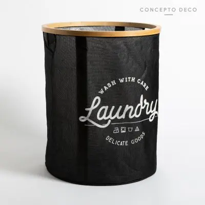 LAUNDRY NEGRO C/BORDE BAMBOO