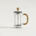CAFETERA CON EMBOLO CREMA BAMBOO 600 ML