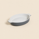 FUENTE OVAL PARA HORNO CREAM & GREY 37,5X25 CM