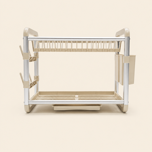 [301783] ESCURRIDOR  2 P ALUMINIO BCO 49*35*26 CM