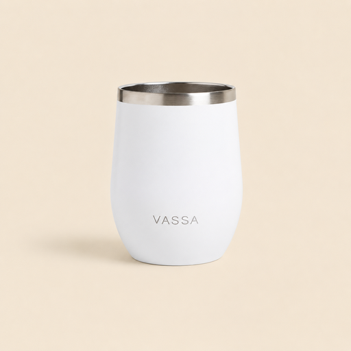 [301910] MATE VASSA ACERO INOX BLANCO 350ML 