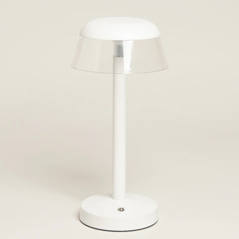 [302736] LAMPARA USB CHROMA METALICA BLANCA 10X18 CM
