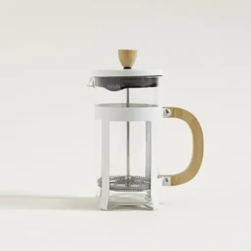 [303907] CAFETERA CON EMBOLO CREMA BAMBOO 1000 ML