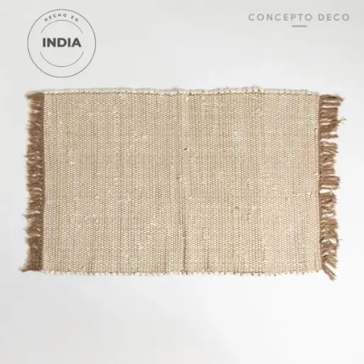 [304356] ALFOMBRA DECO INDIA ALGODON CRUDO 60X90CM 