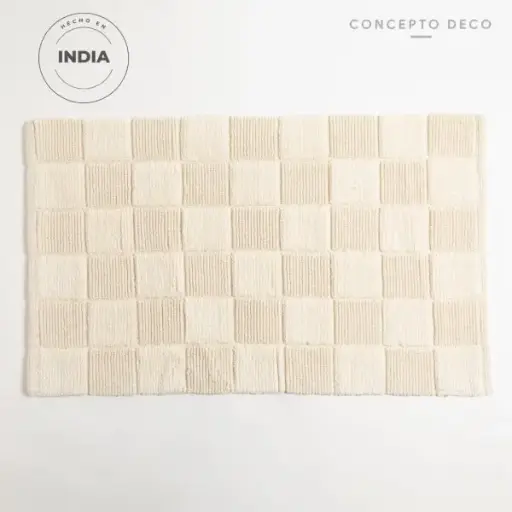[304589] ALFOMBRA INDIA CUADROS NATURAL 50X80CM 
