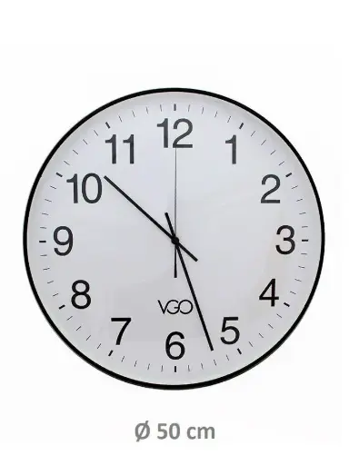 [304682] RELOJ PARED BORDES NEGROS 50CM