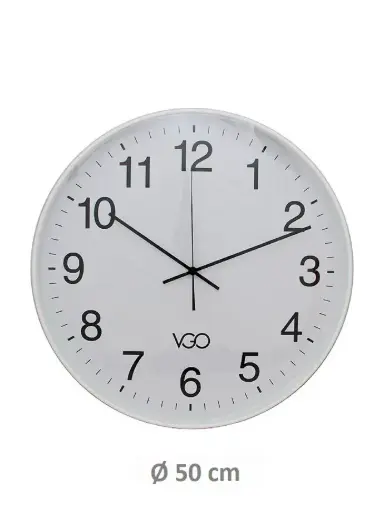 [304683] RELOJ PARED BCO 50CM
